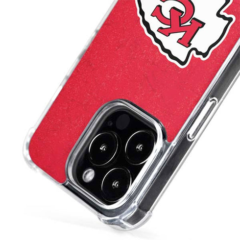 NFL Kansas City Chiefs Distressed iPhone 15 Pro MagSafe Case